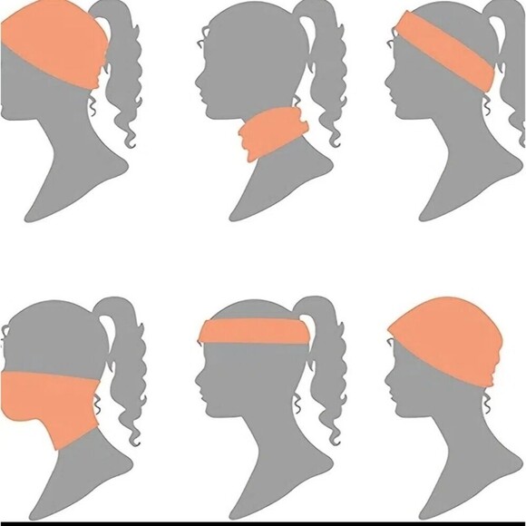 Purple blue hat stripe brown fleece Beanie hat scarf Multipurpose accessory - Picture 3 of 3